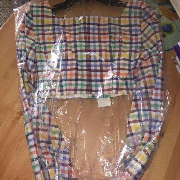 Multi colored rainbow checkered blouse - Picture 4 of 6
